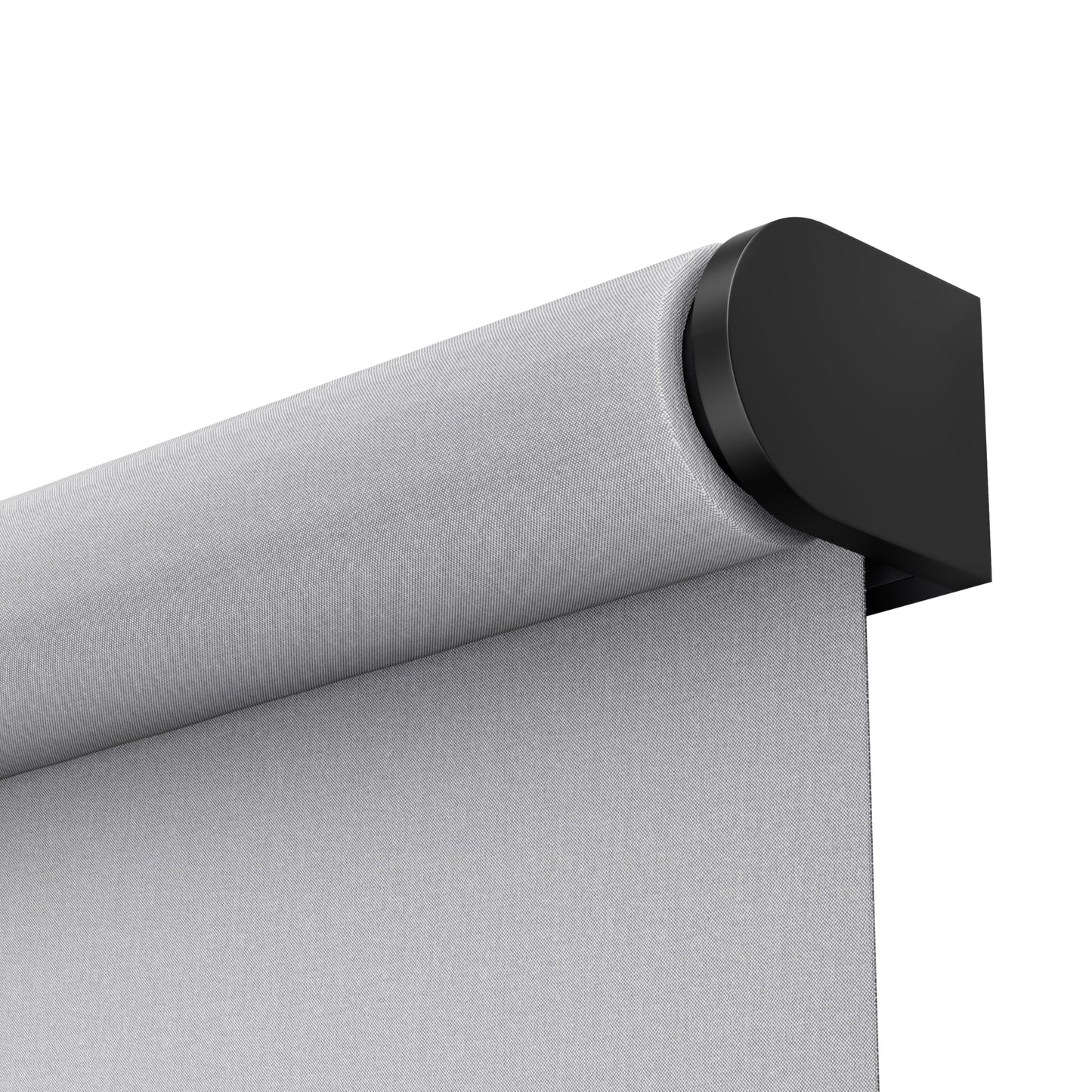 Rechargeable Motorized Roller Shades – Smart Battery-Powered Window Shade with Remote Control, Translucent Grey Fabric