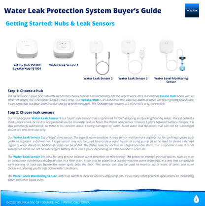 Smart Water Leak Protection Kit – Automatic Shut-Off Valve Controller with Hub & Multi-Sensor Leak Detection System