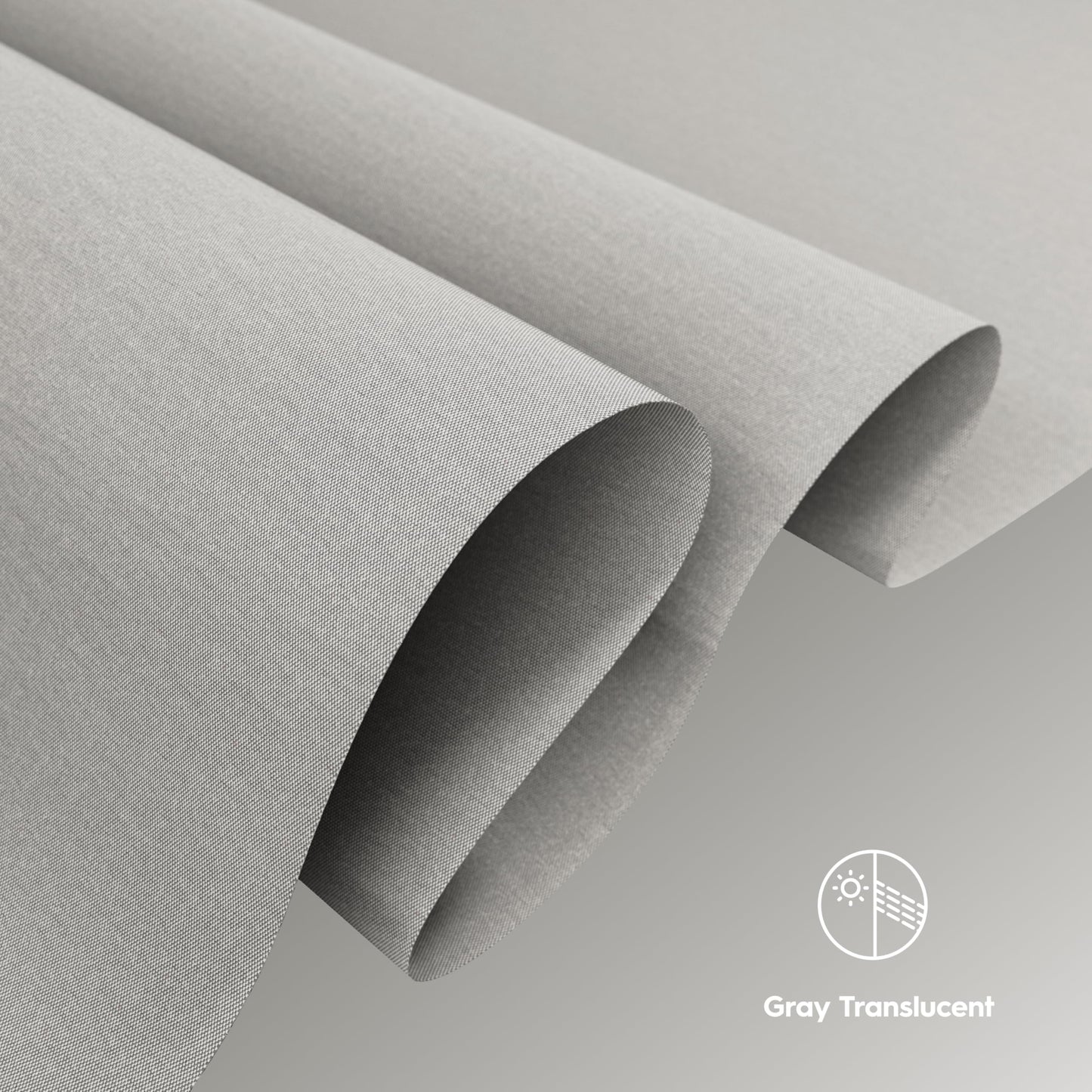 Rechargeable Motorized Roller Shades – Smart Battery-Powered Window Shade with Remote Control, Translucent Grey Fabric