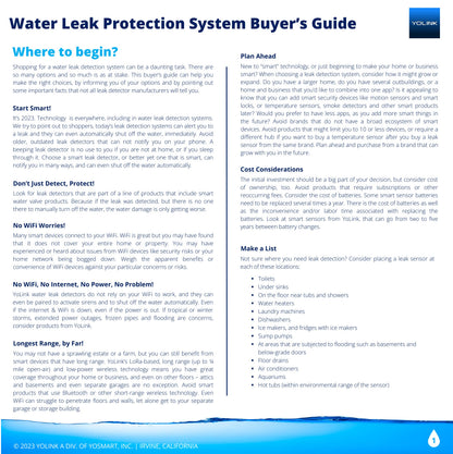 Smart Water Leak Protection Kit – Automatic Shut-Off Valve Controller with Hub & Multi-Sensor Leak Detection System